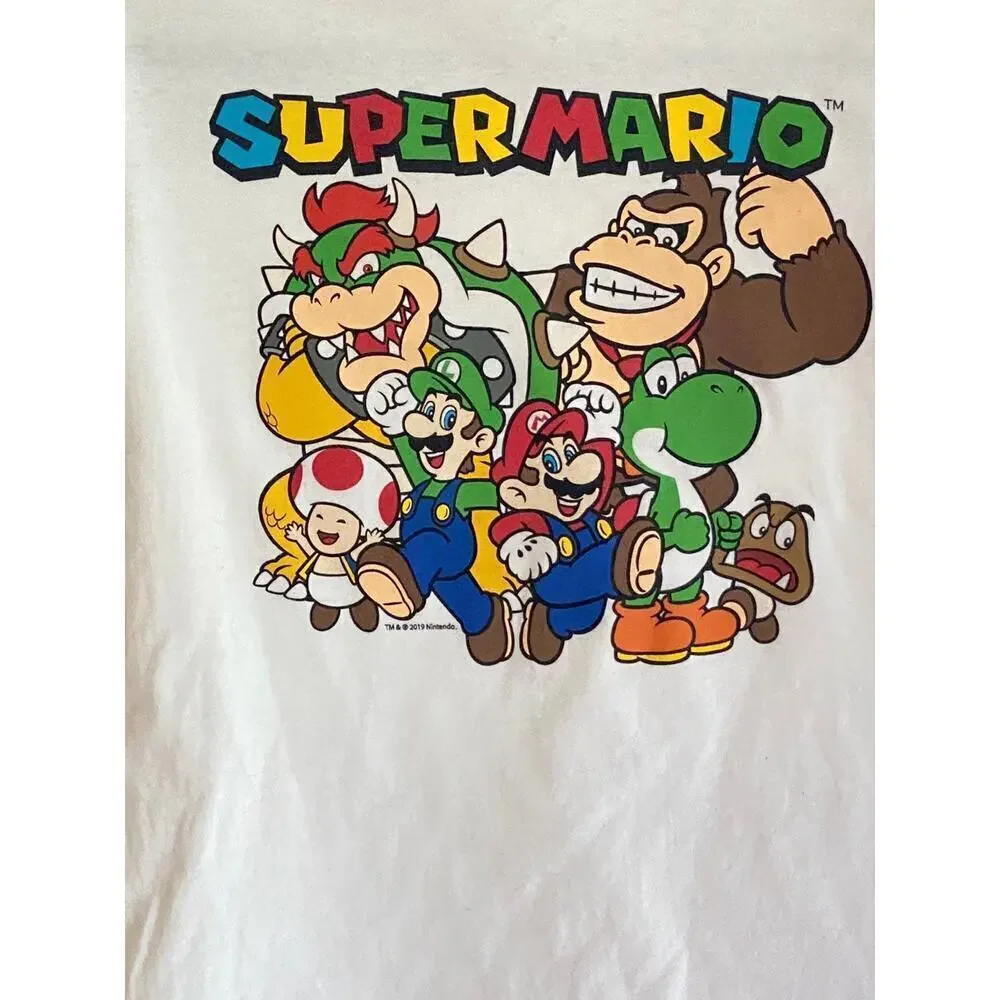 Old Navy Nintendo Super Mario Boys XL Short Sleeve Casual Colorful Graphic Tee